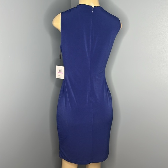 Calvin Klein blue woman dress size 6 sleeveles midi - Picture 4 of 6
